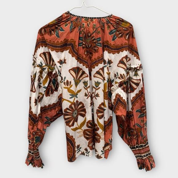 Farm Rio Riad Botanical Blouse Size XS - Picture 7 of 14